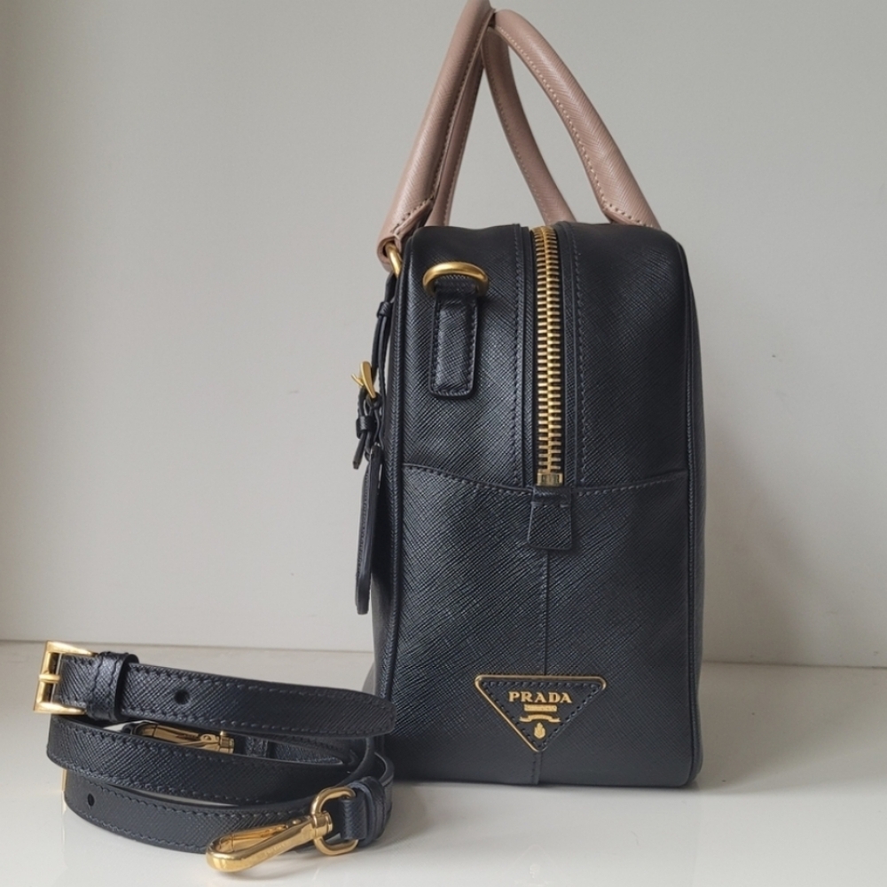 PRADA Saffiano Lux Square Satchel - Picture 3 of 12